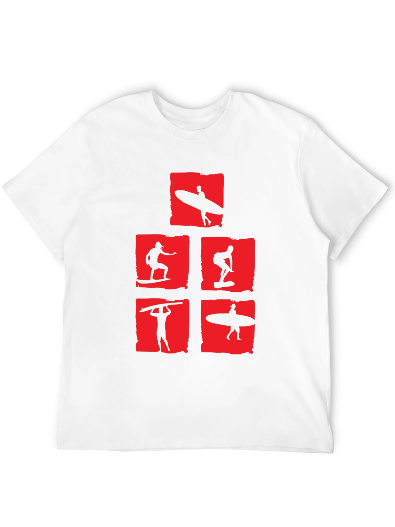 Surfing Silhouette Graphic Tee - Black