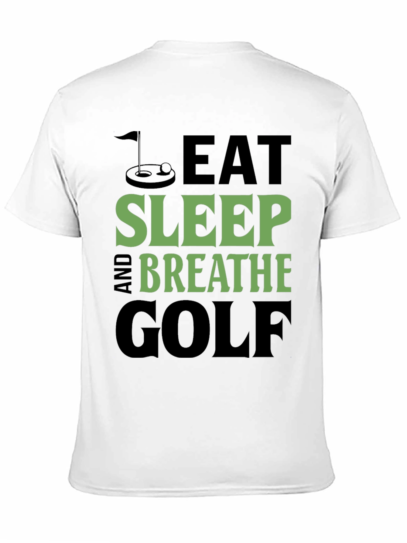 Eat Sleep Breathe Golf Black Graphic Tee