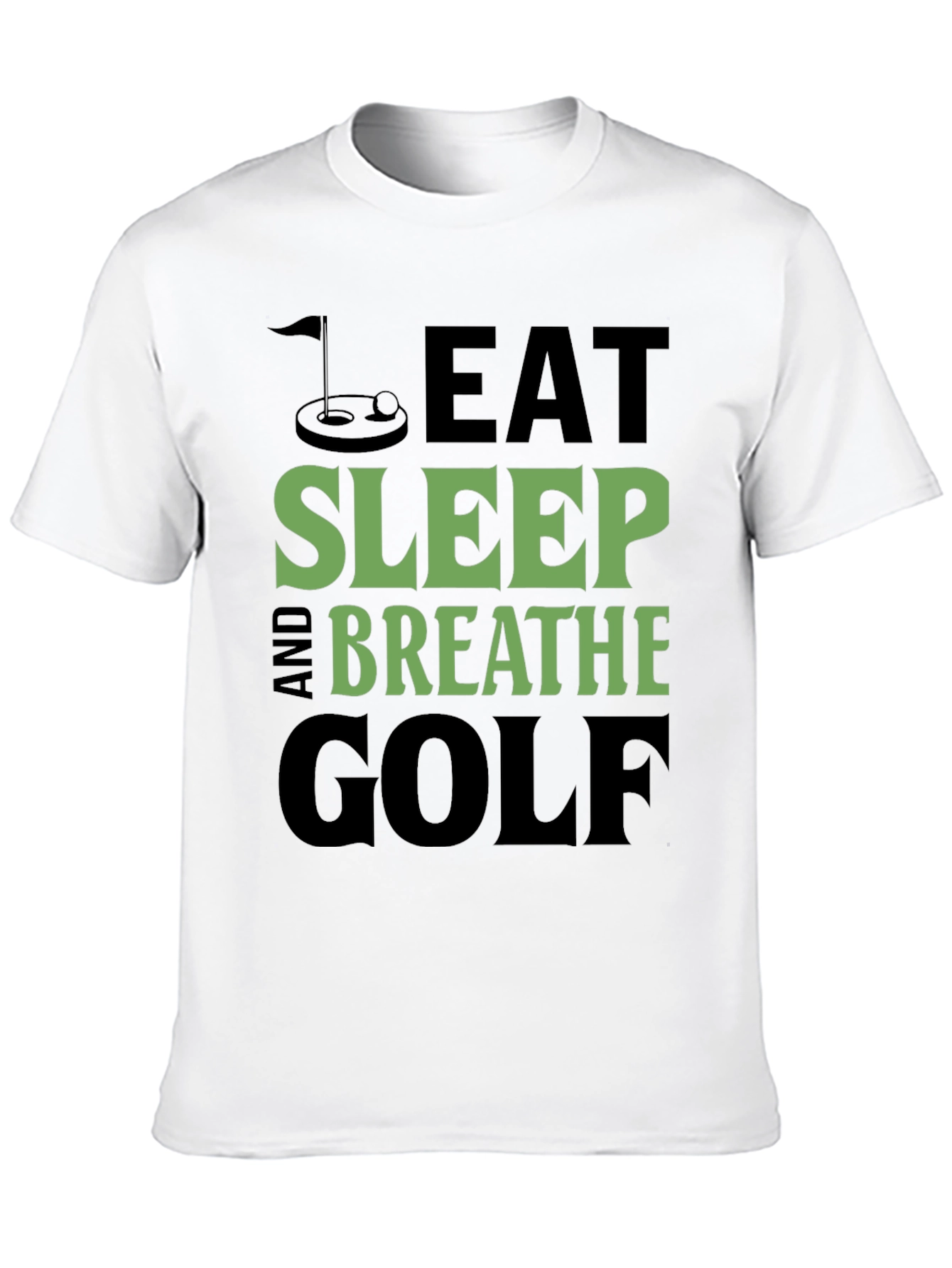 Eat Sleep Breathe Golf Black Graphic Tee