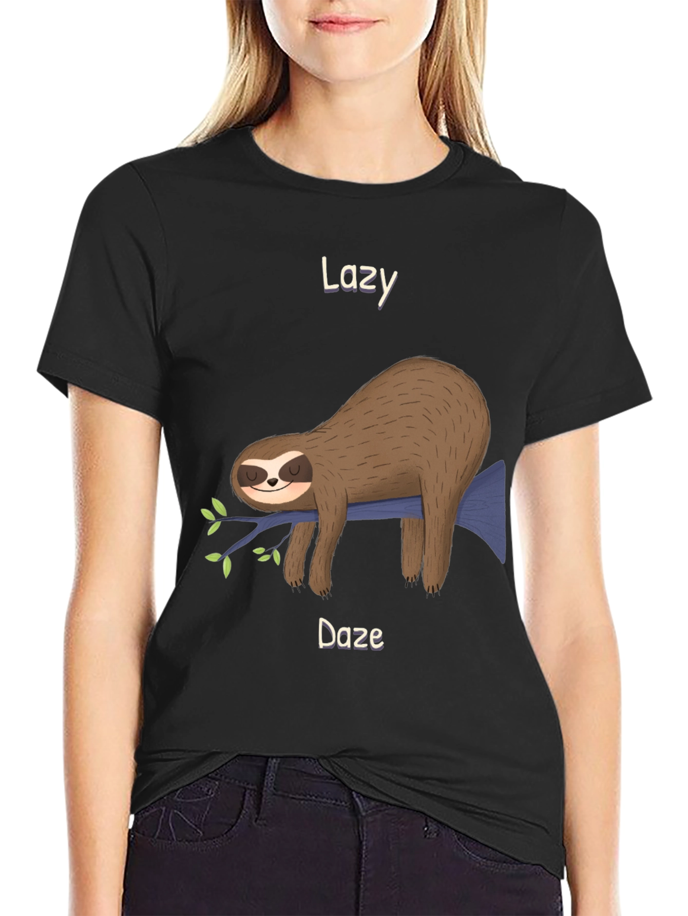 Lazy Daze Sloth Graphic T-Shirt