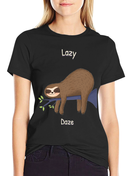 Lazy Daze Sloth Graphic T-Shirt