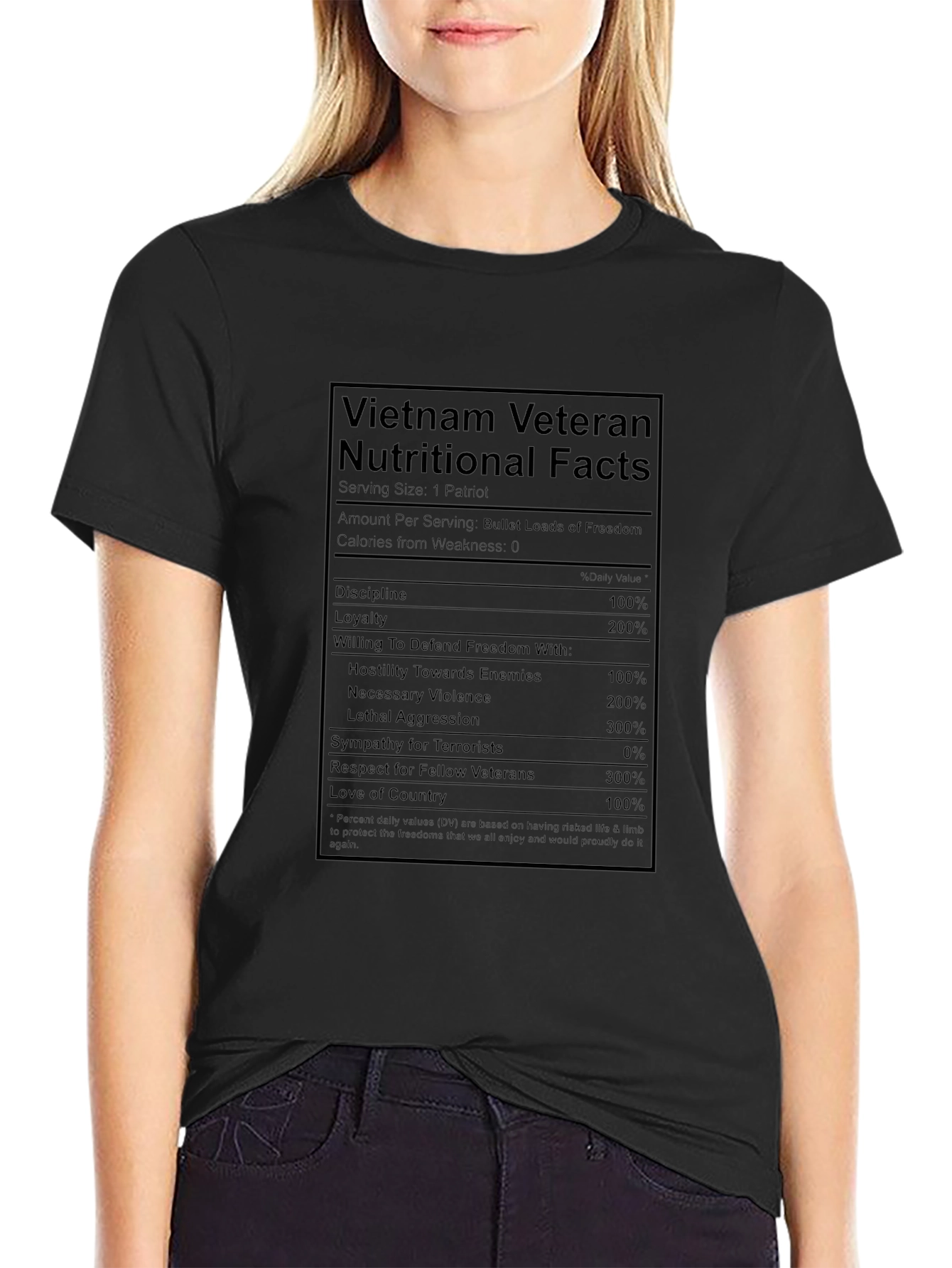 Vietnam Veteran Nutritional Facts T-Shirt