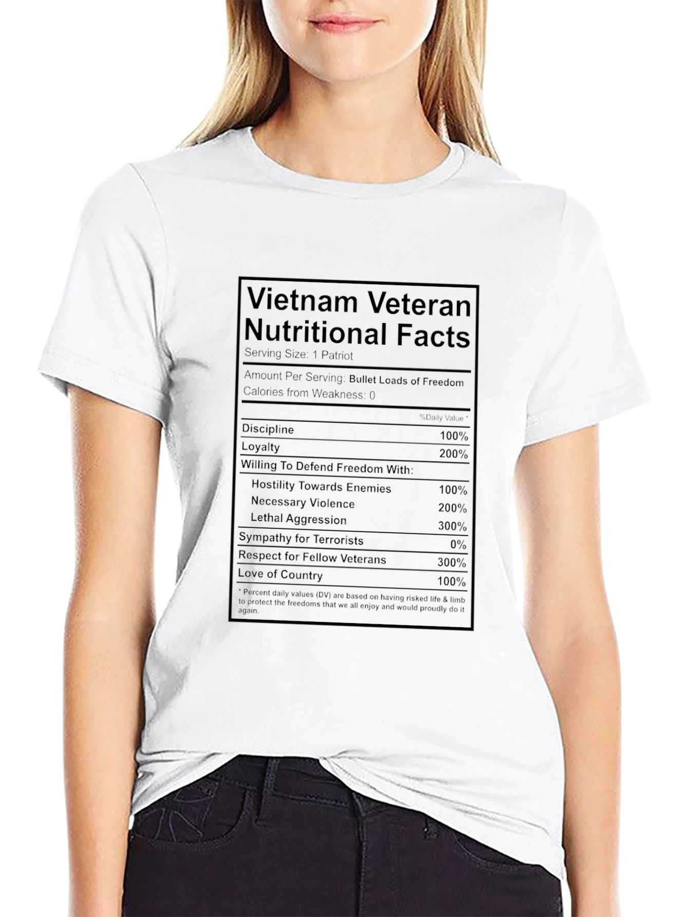 Vietnam Veteran Nutritional Facts T-Shirt