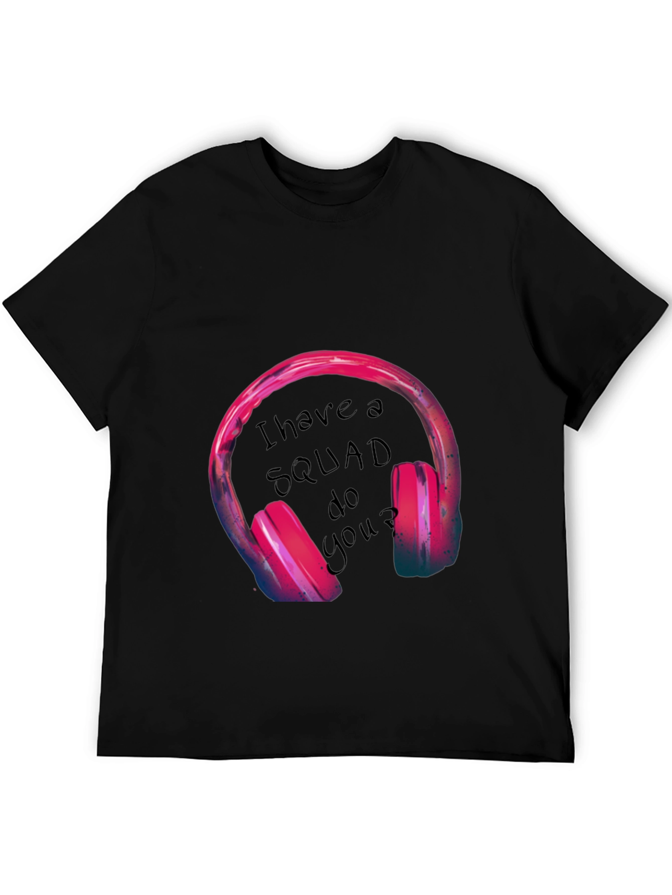 Squad Headphones Graphic Tee - Black T-Shirt