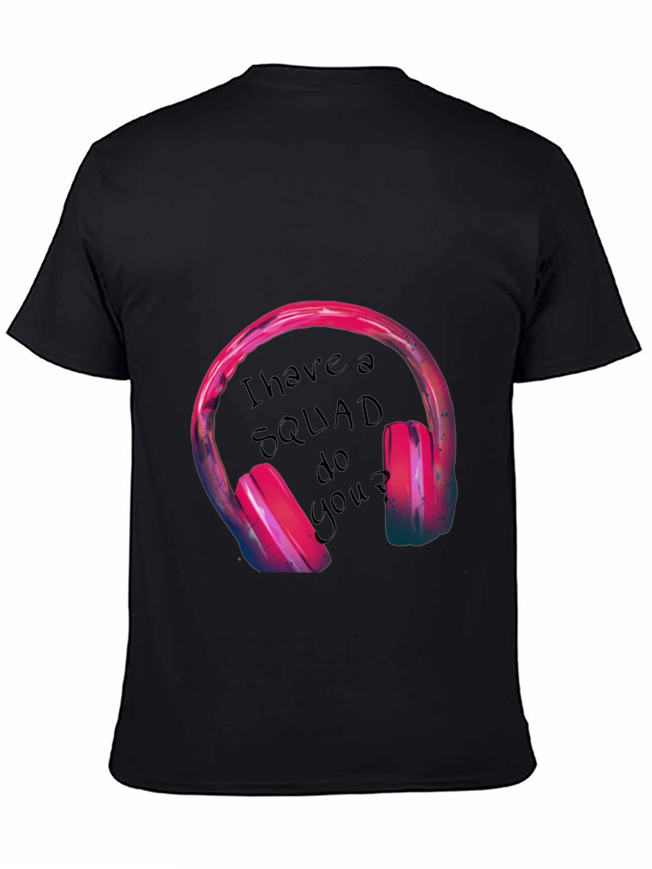 Squad Headphones Graphic Tee - Black T-Shirt