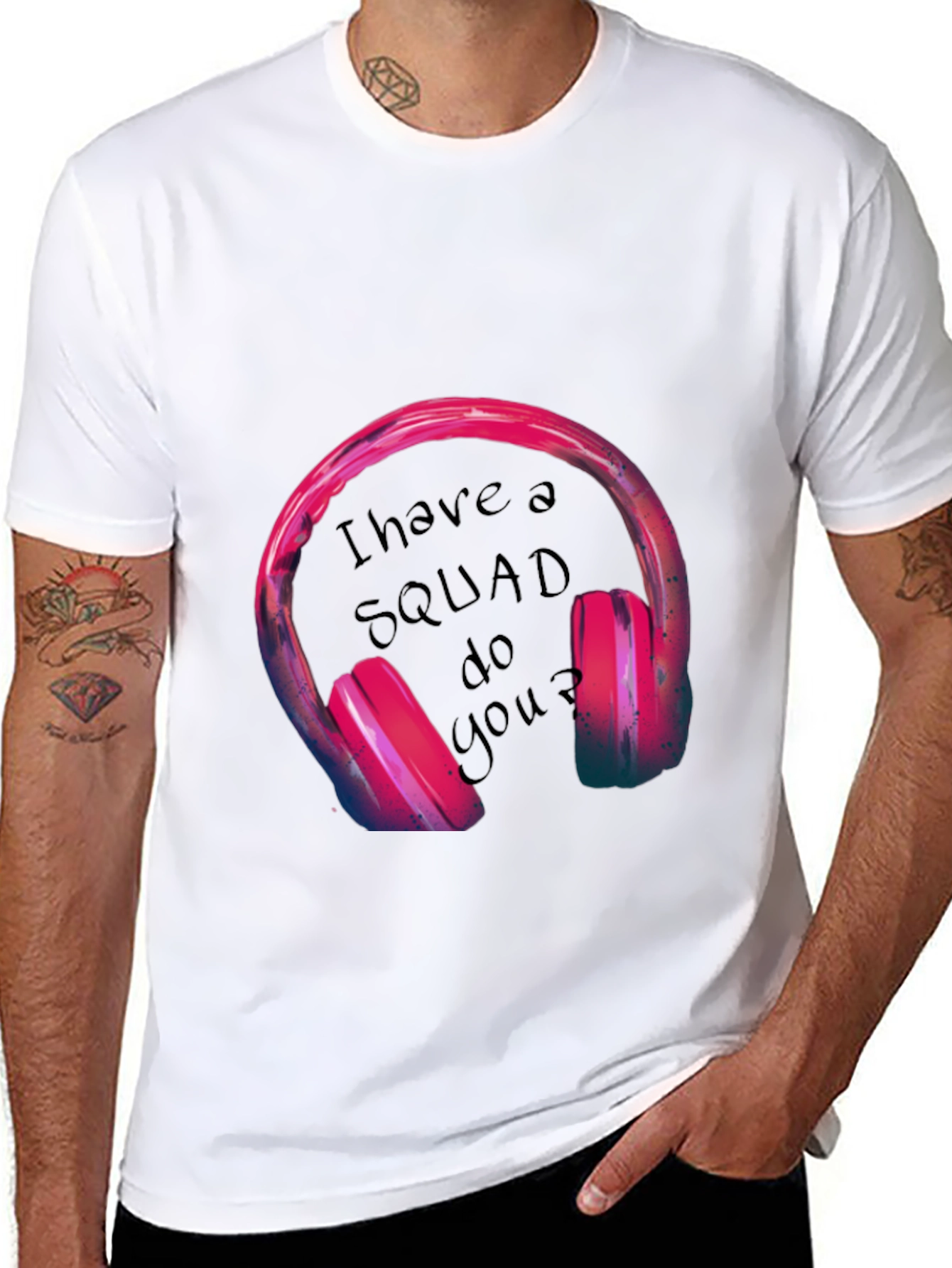 Squad Headphones Graphic Tee - Black T-Shirt