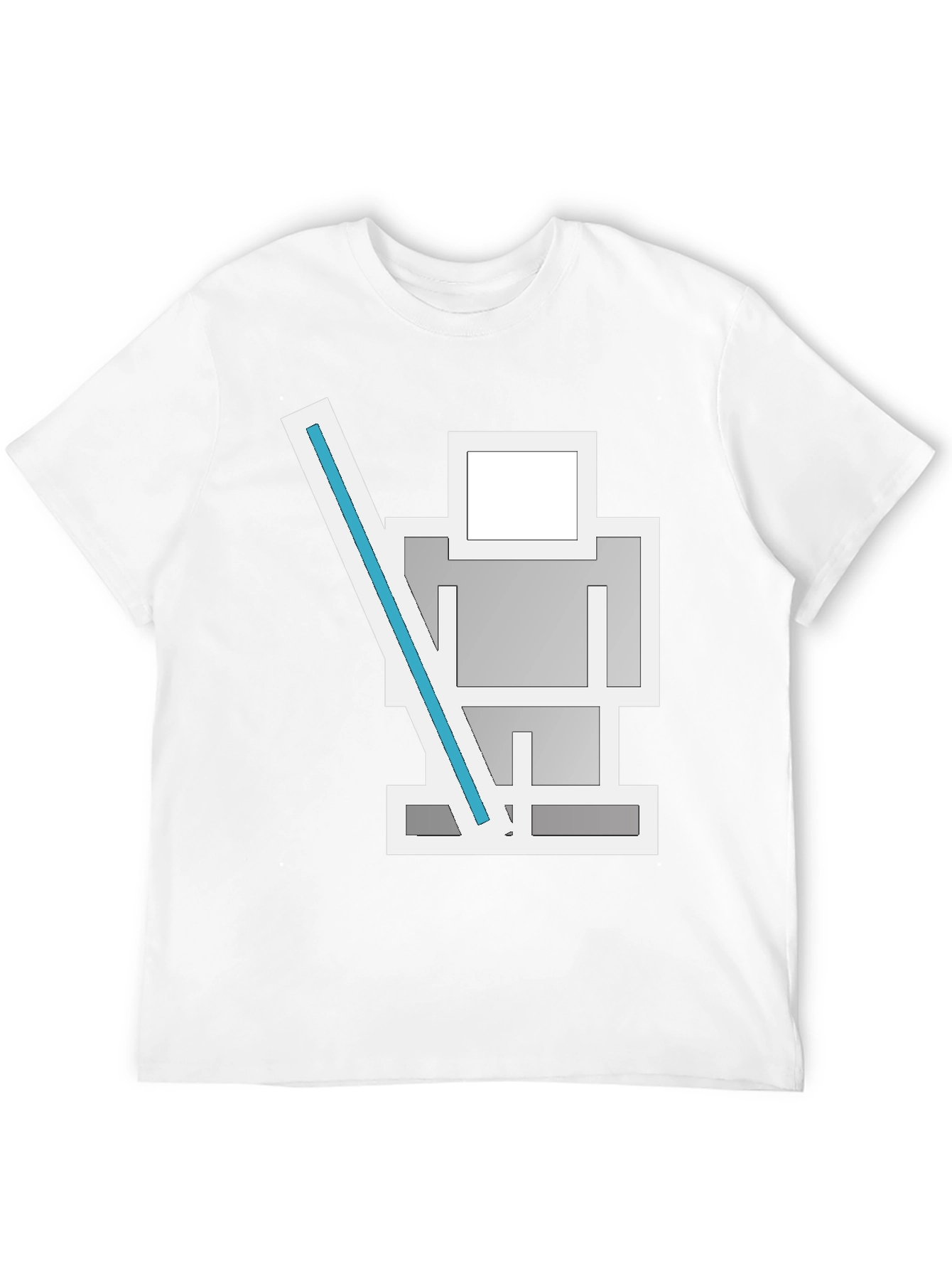 Robot Lightsaber Black T-Shirt