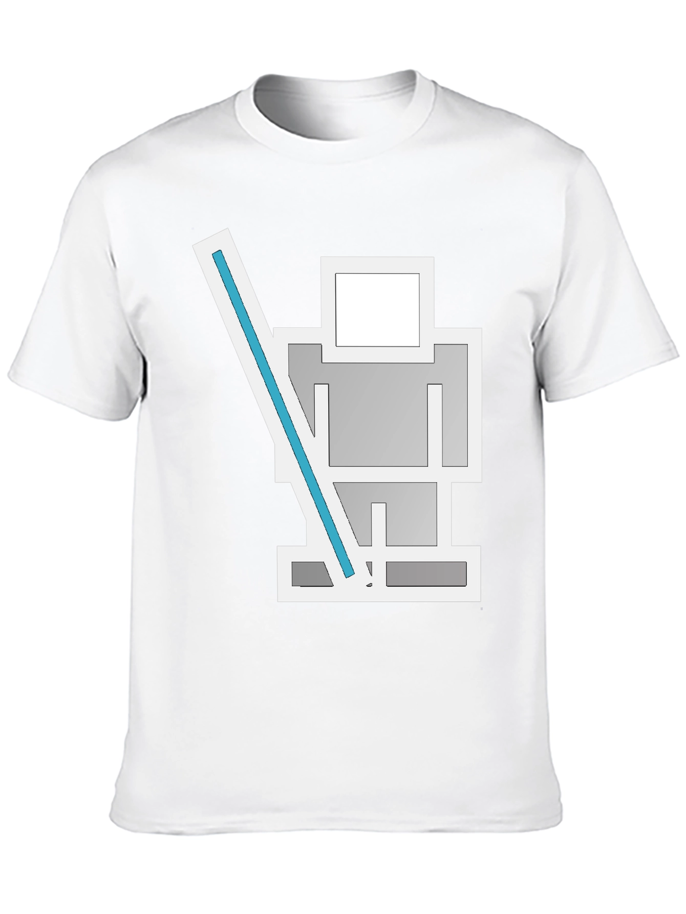 Robot Lightsaber Black T-Shirt