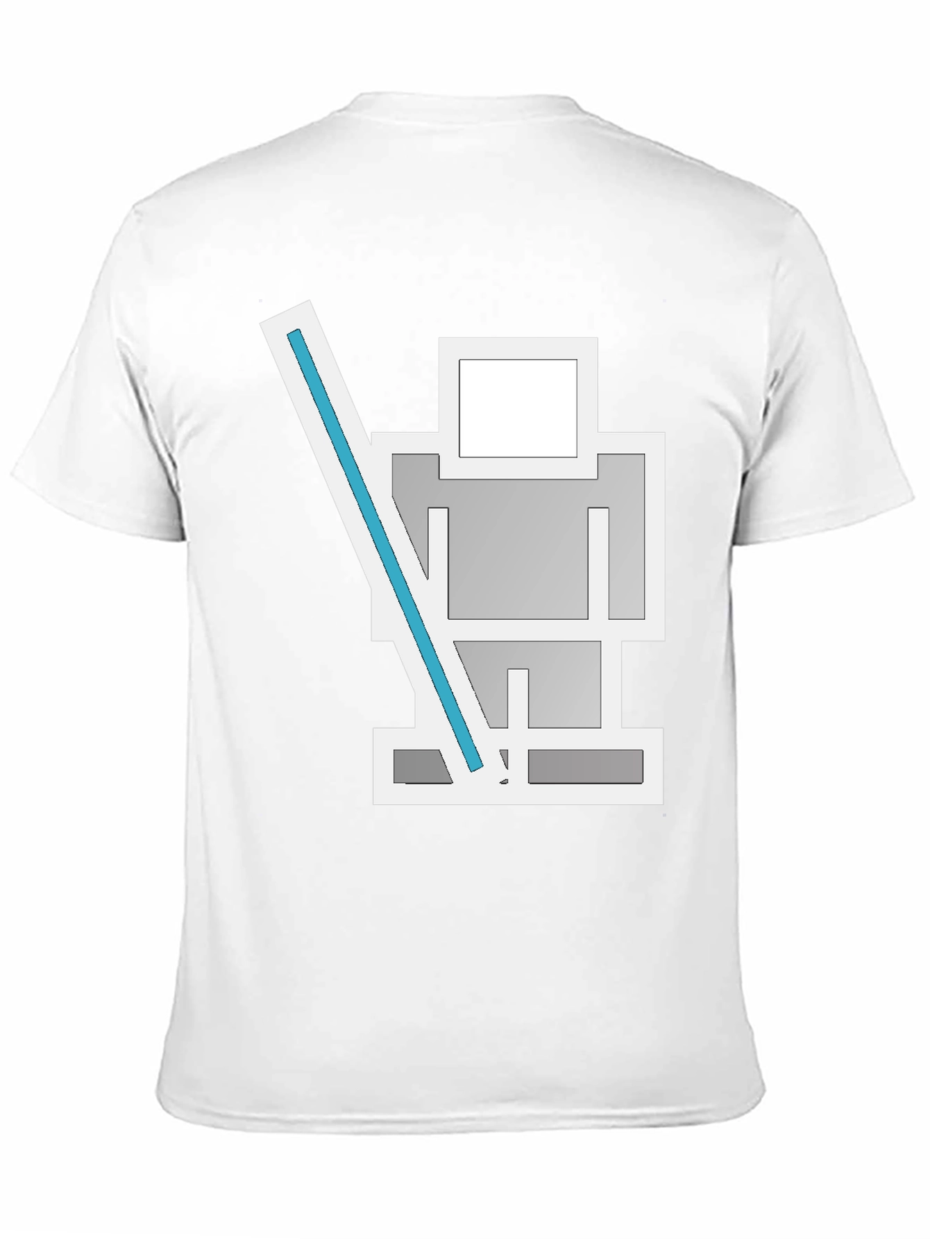 Robot Lightsaber Black T-Shirt