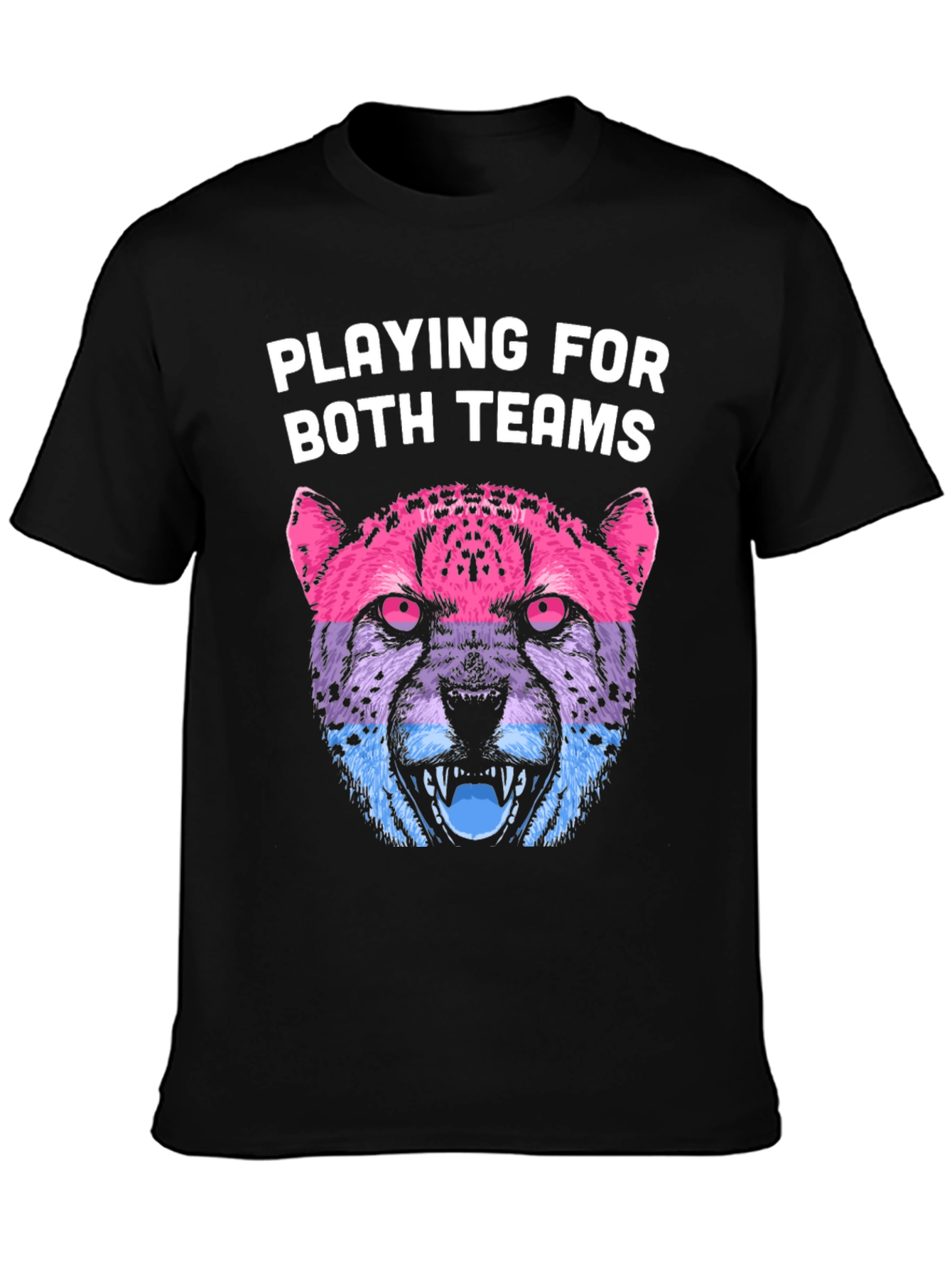 Playing for Both Teams Cheetah Graphic Tee