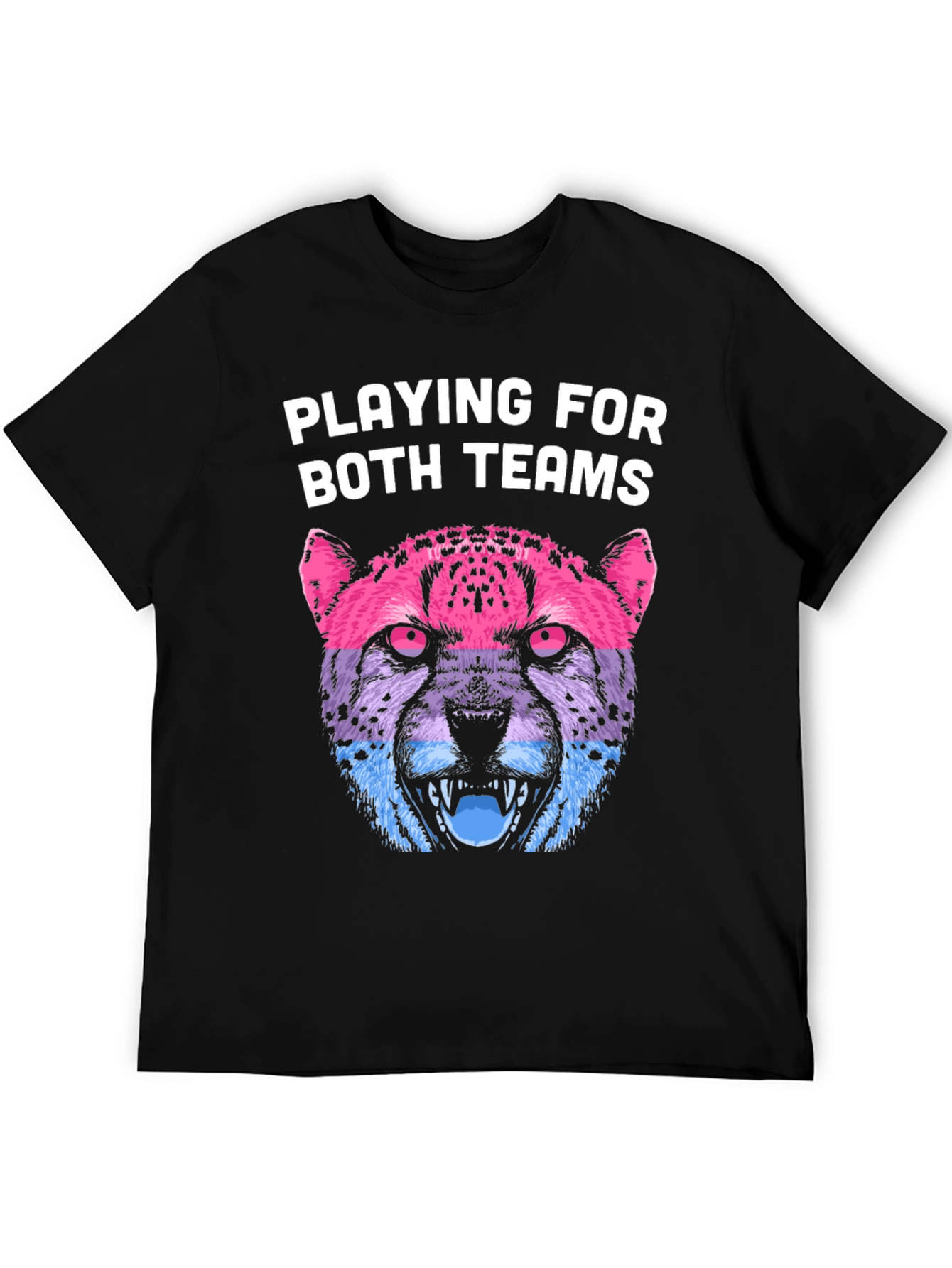 Playing for Both Teams Cheetah Graphic Tee