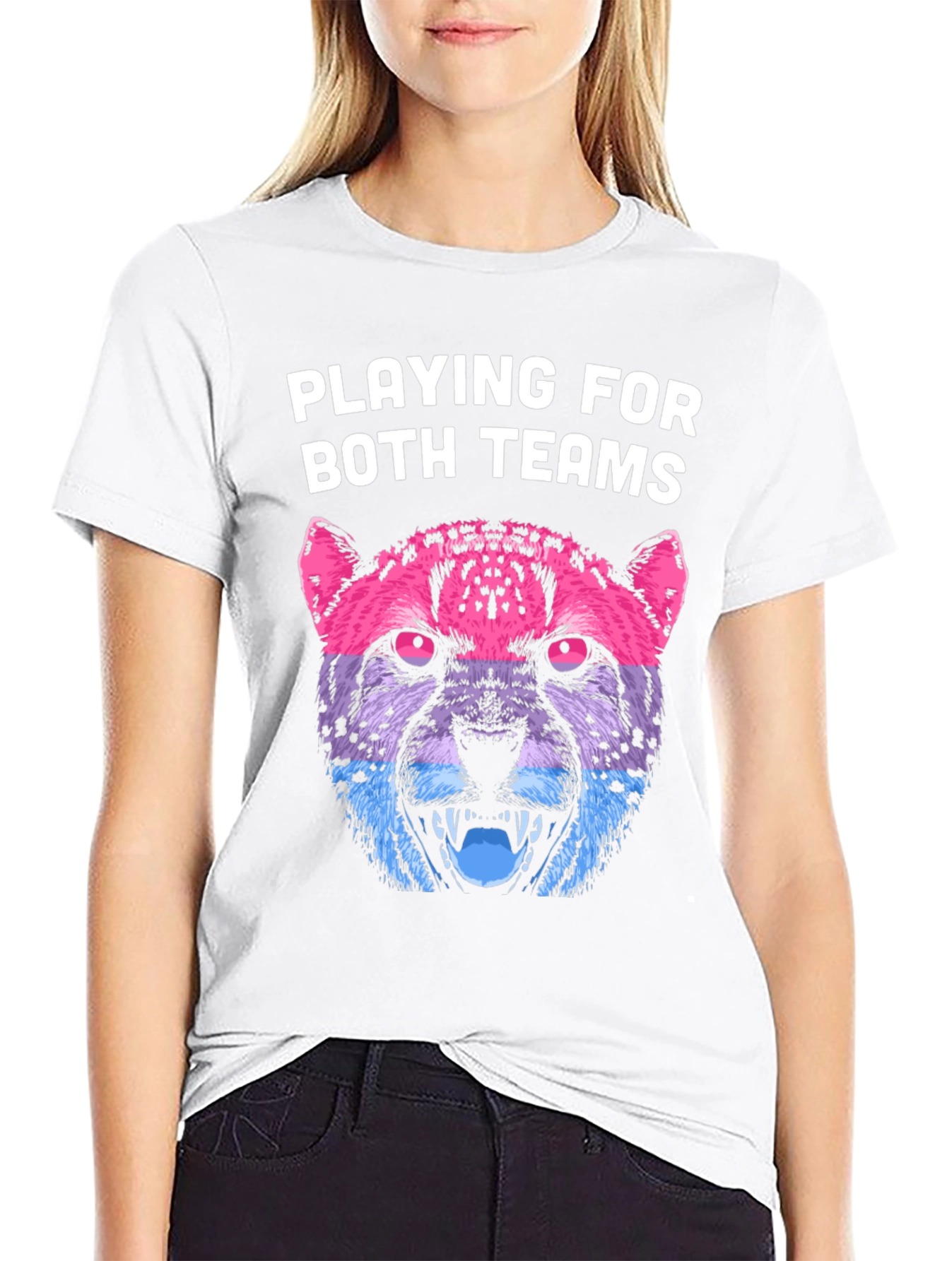 Playing for Both Teams Cheetah Graphic Tee