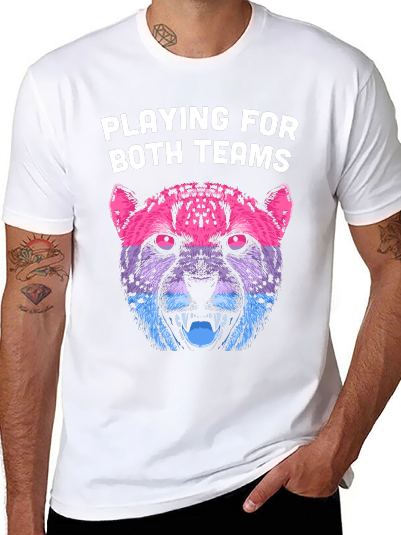 Playing for Both Teams Cheetah Graphic Tee