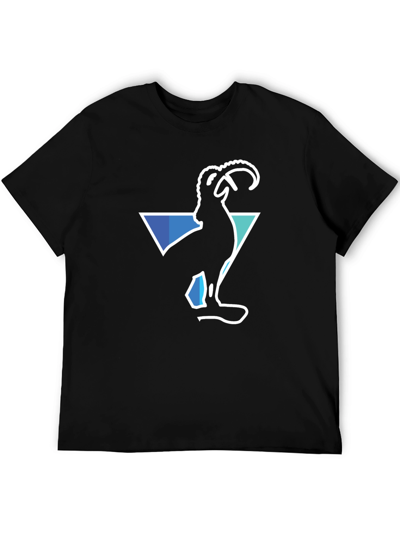 Ram Graphic Print Black T-Shirt
