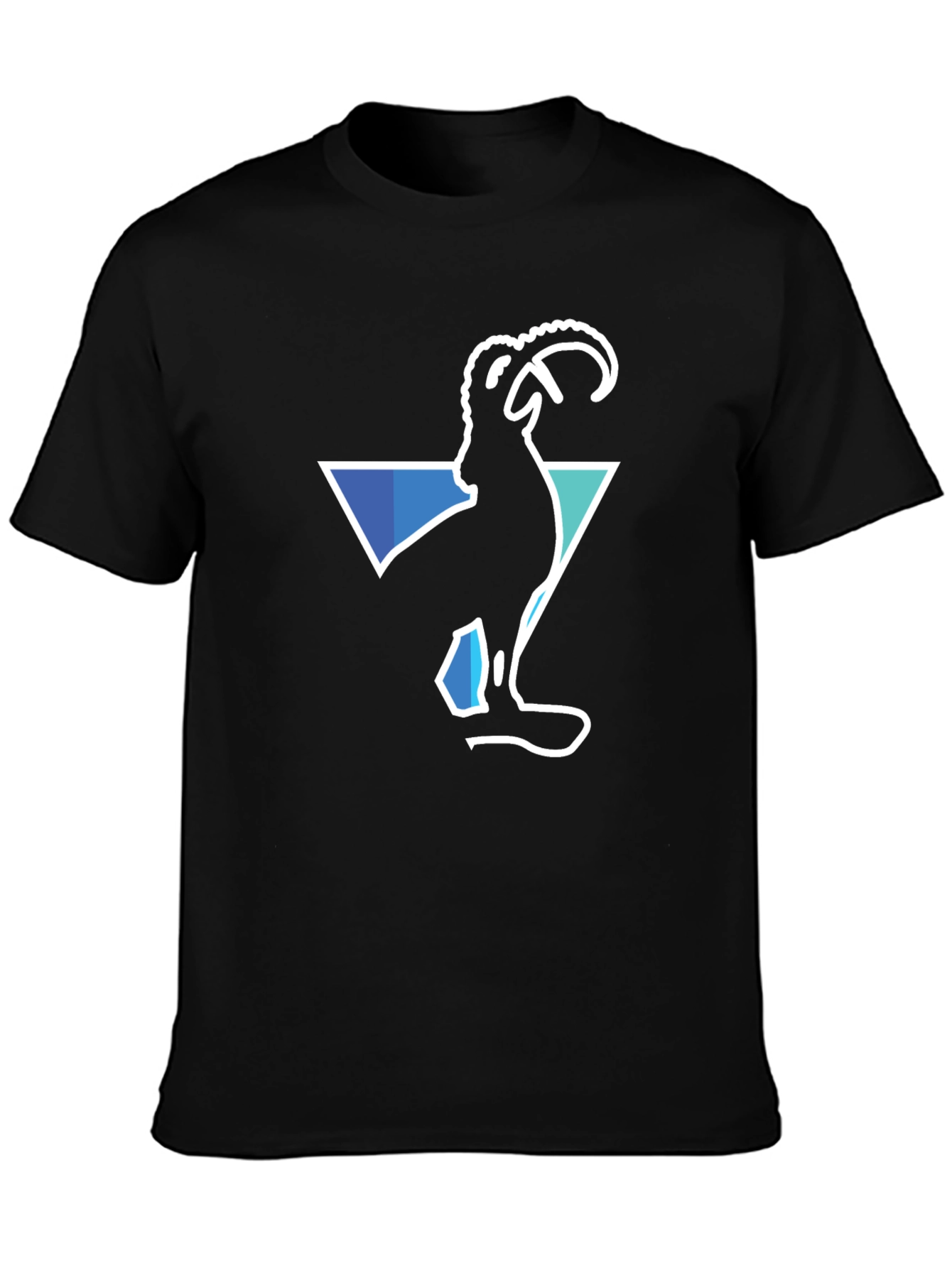 Ram Graphic Print Black T-Shirt