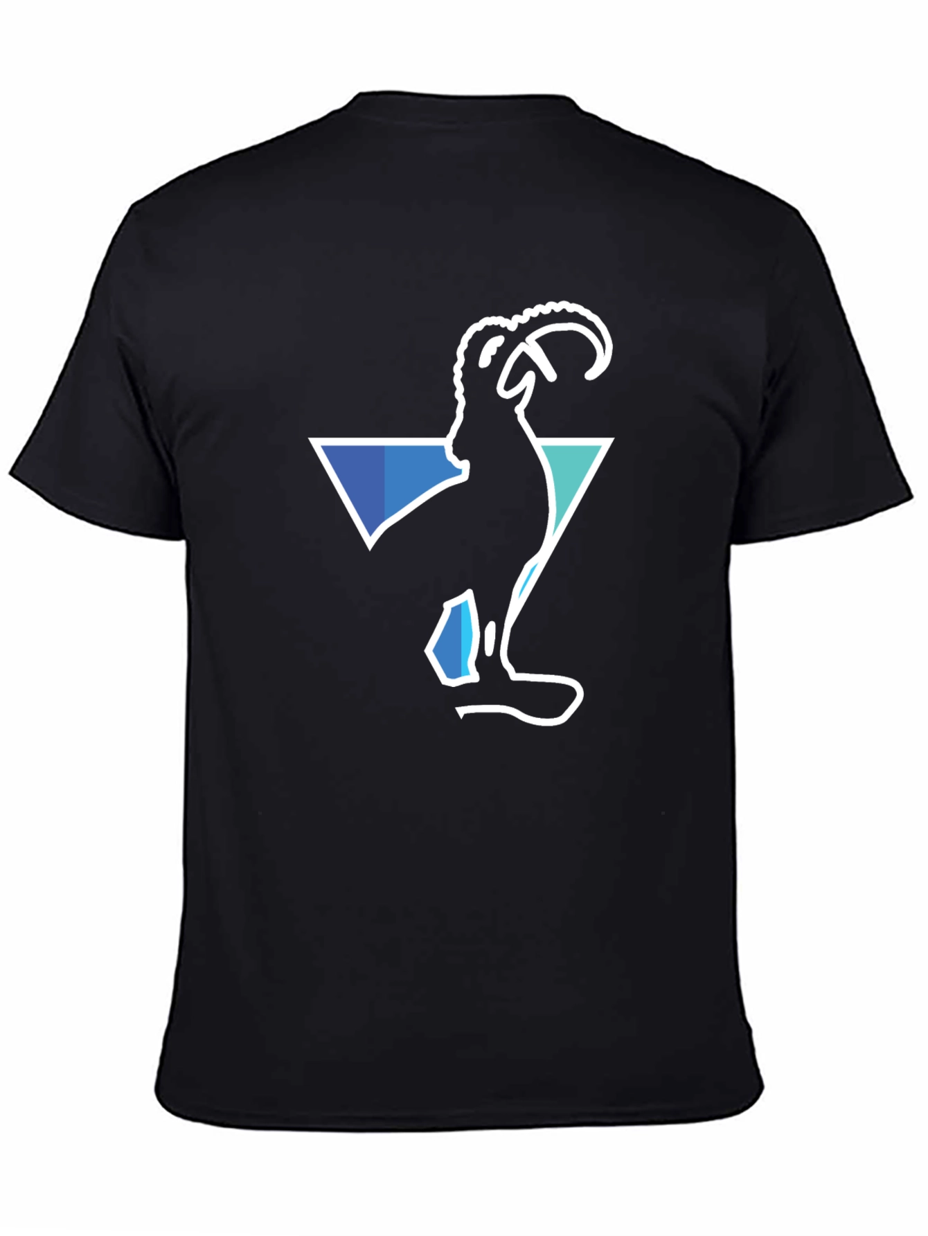 Ram Graphic Print Black T-Shirt