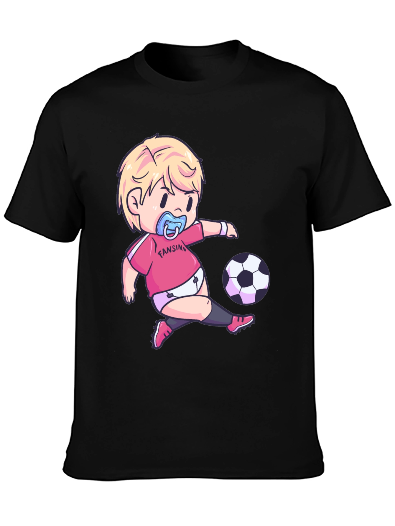 Funny Baby Soccer Player Graphic T-Shirt