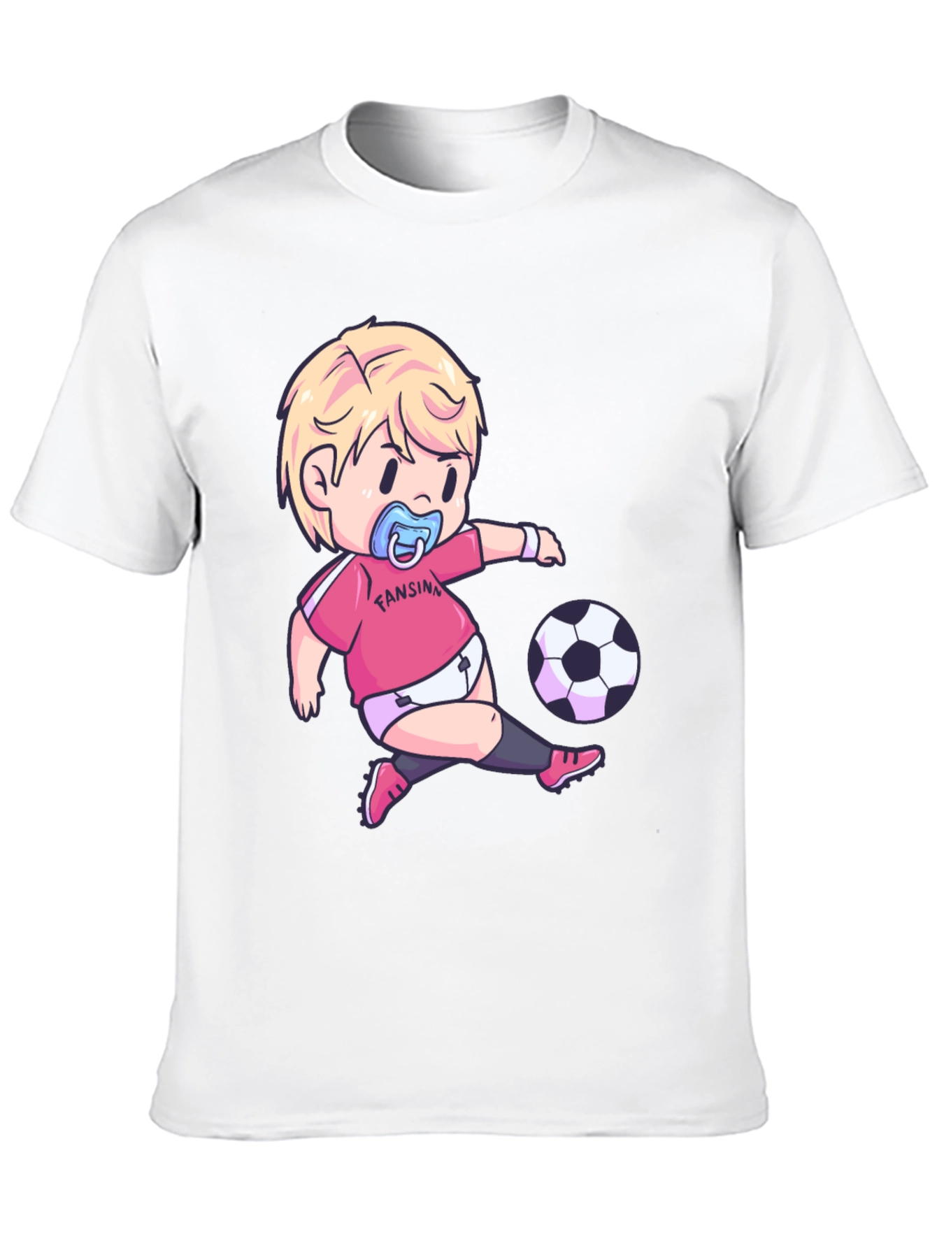 Funny Baby Soccer Player Graphic T-Shirt