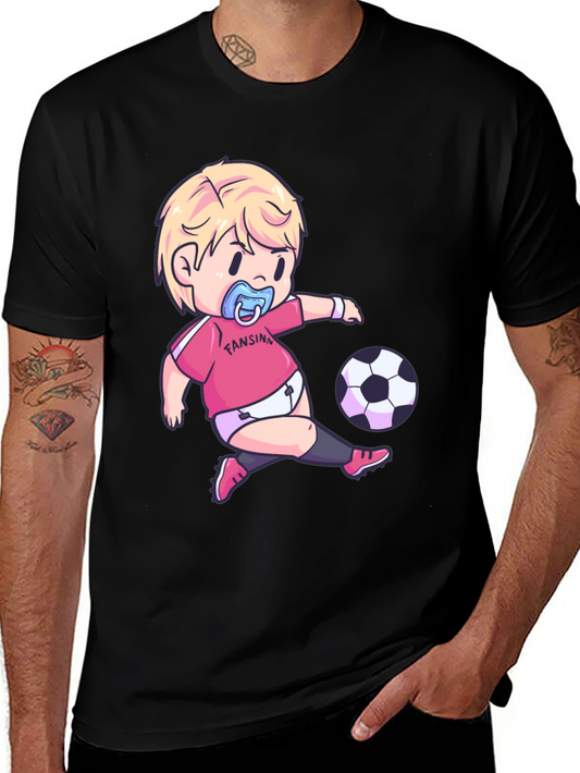 Funny Baby Soccer Player Graphic T-Shirt