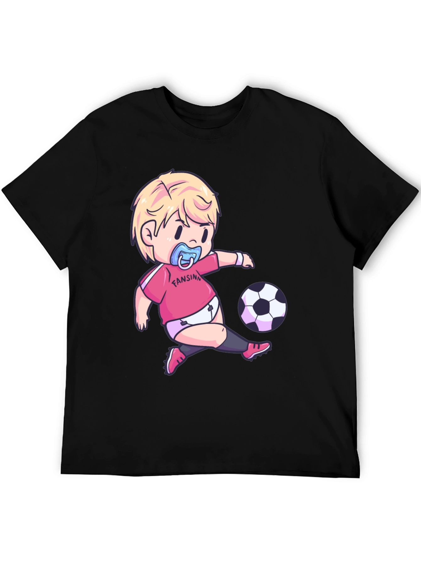 Funny Baby Soccer Player Graphic T-Shirt