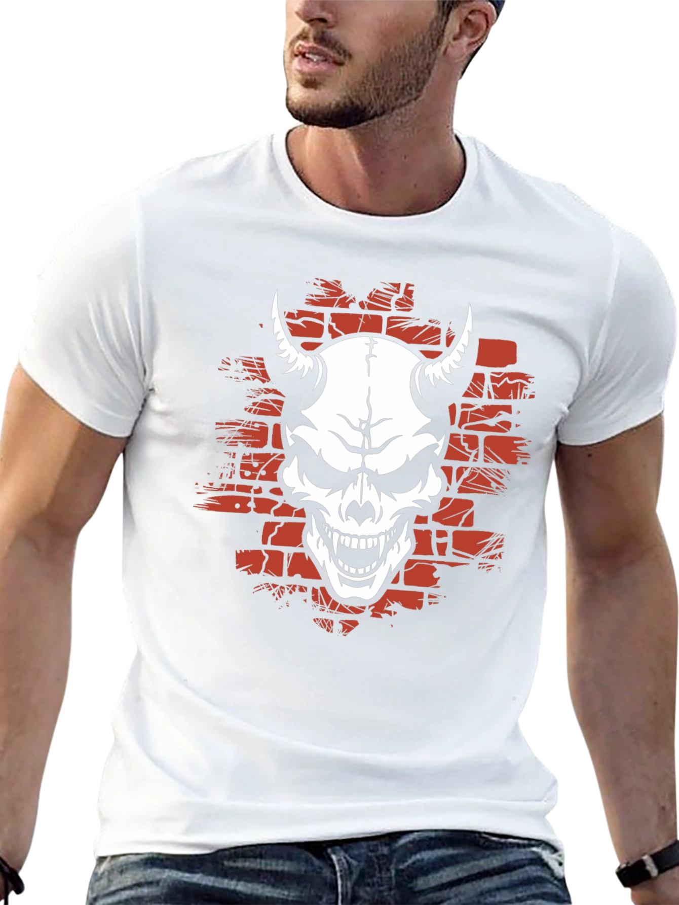 Devil Skull Graphic Tee - Black T-Shirt