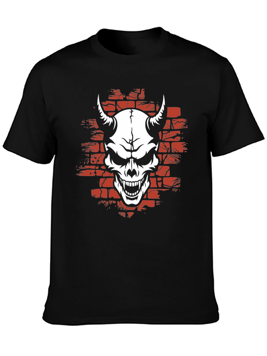 Devil Skull Graphic Tee - Black T-Shirt