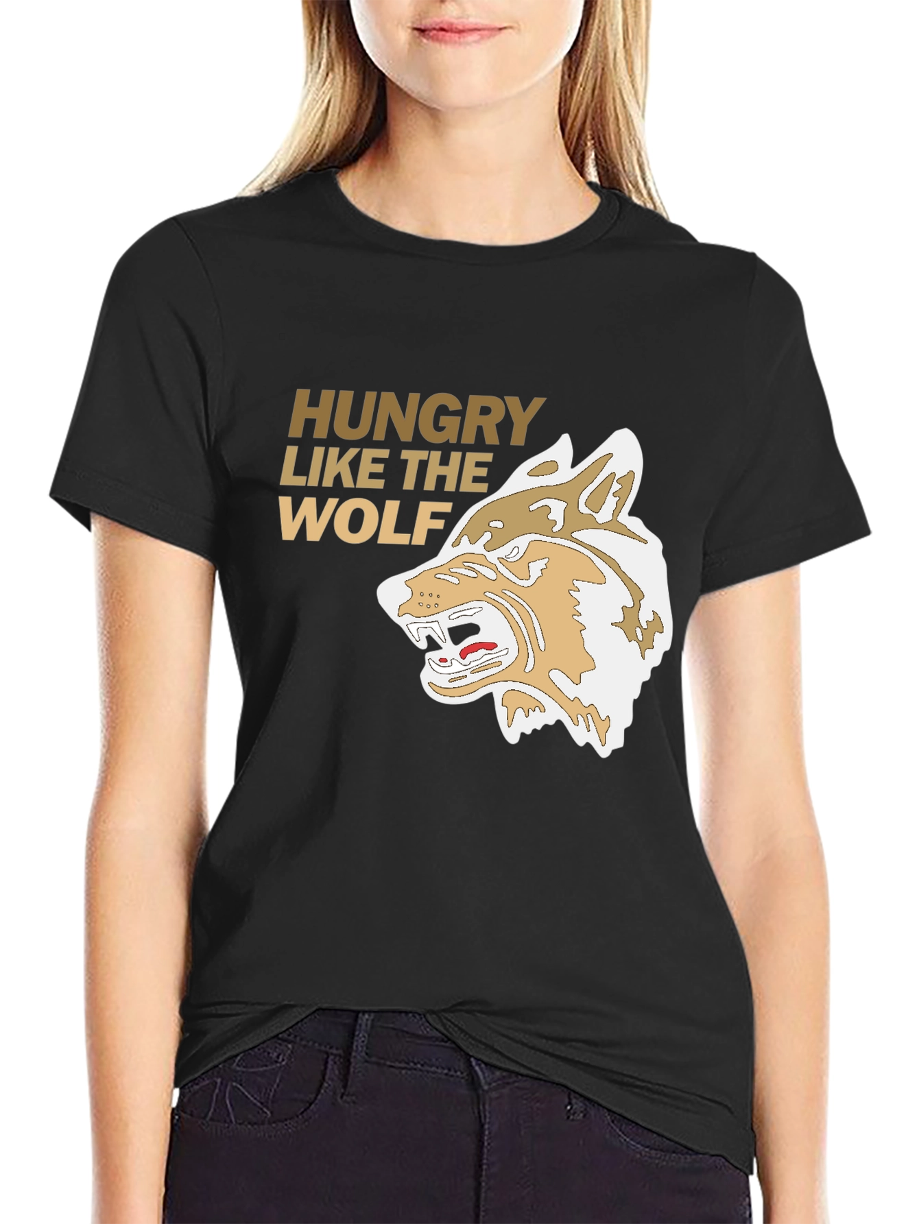 Hungry Like the Wolf Graphic Tee - Black