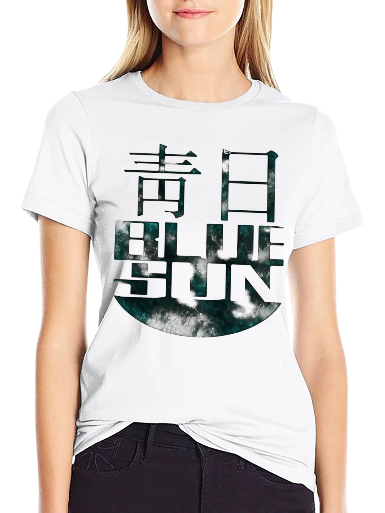 Blue Sun Graphic T-Shirt Black