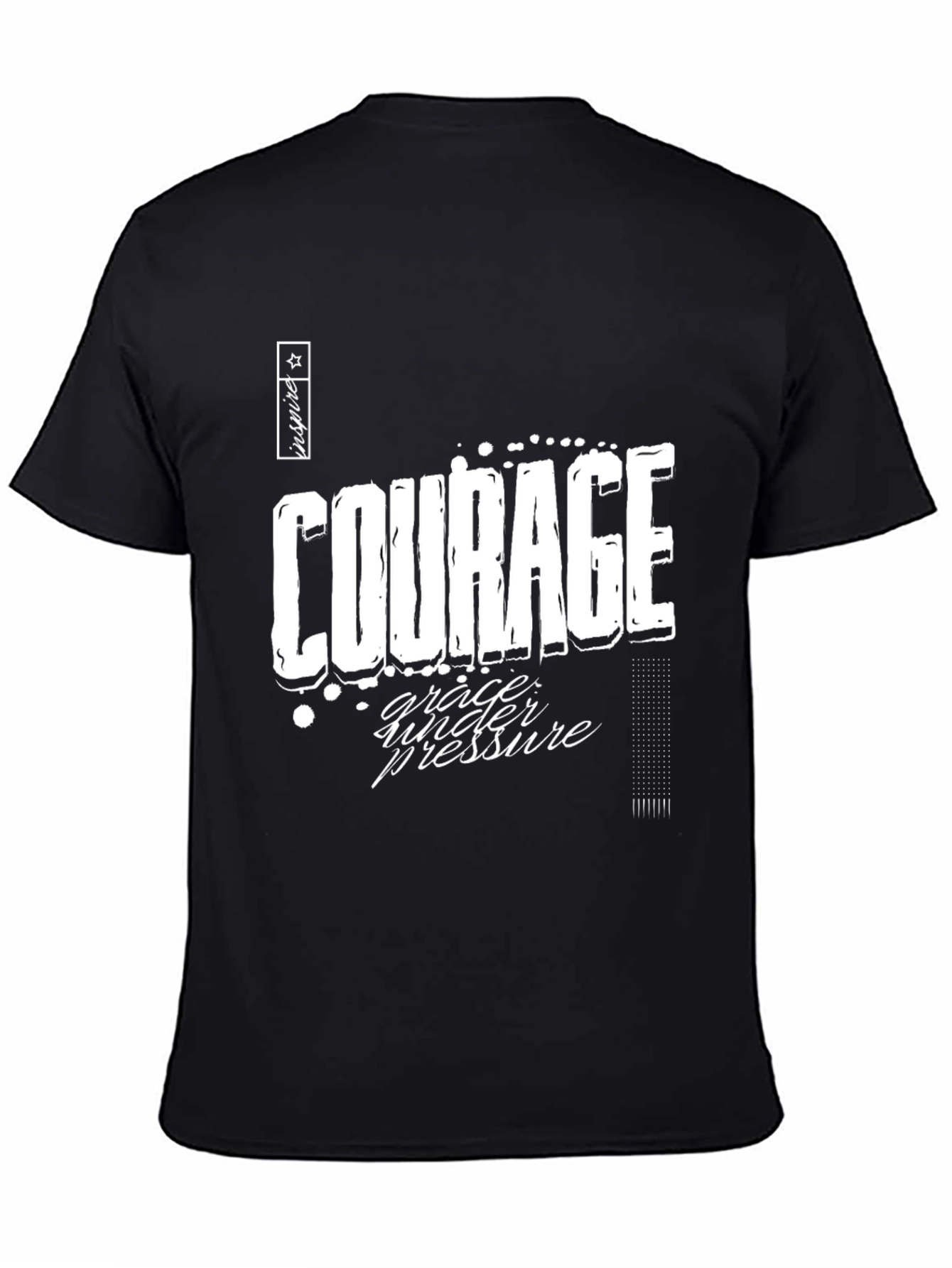 Courage & Grace Graphic Tee - Black Casual T-Shirt
