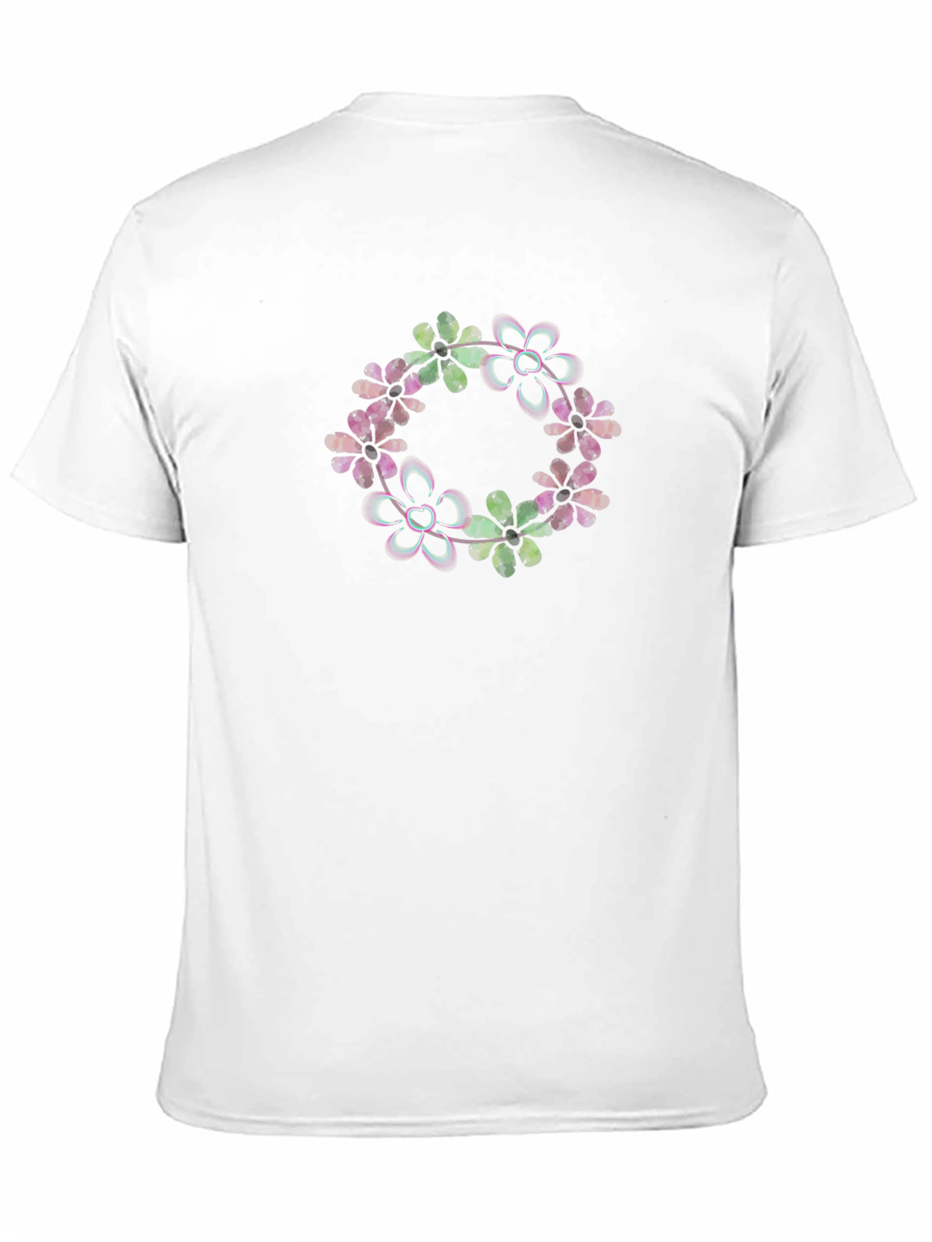 Floral Wreath Graphic Tee - Stylish Comfort