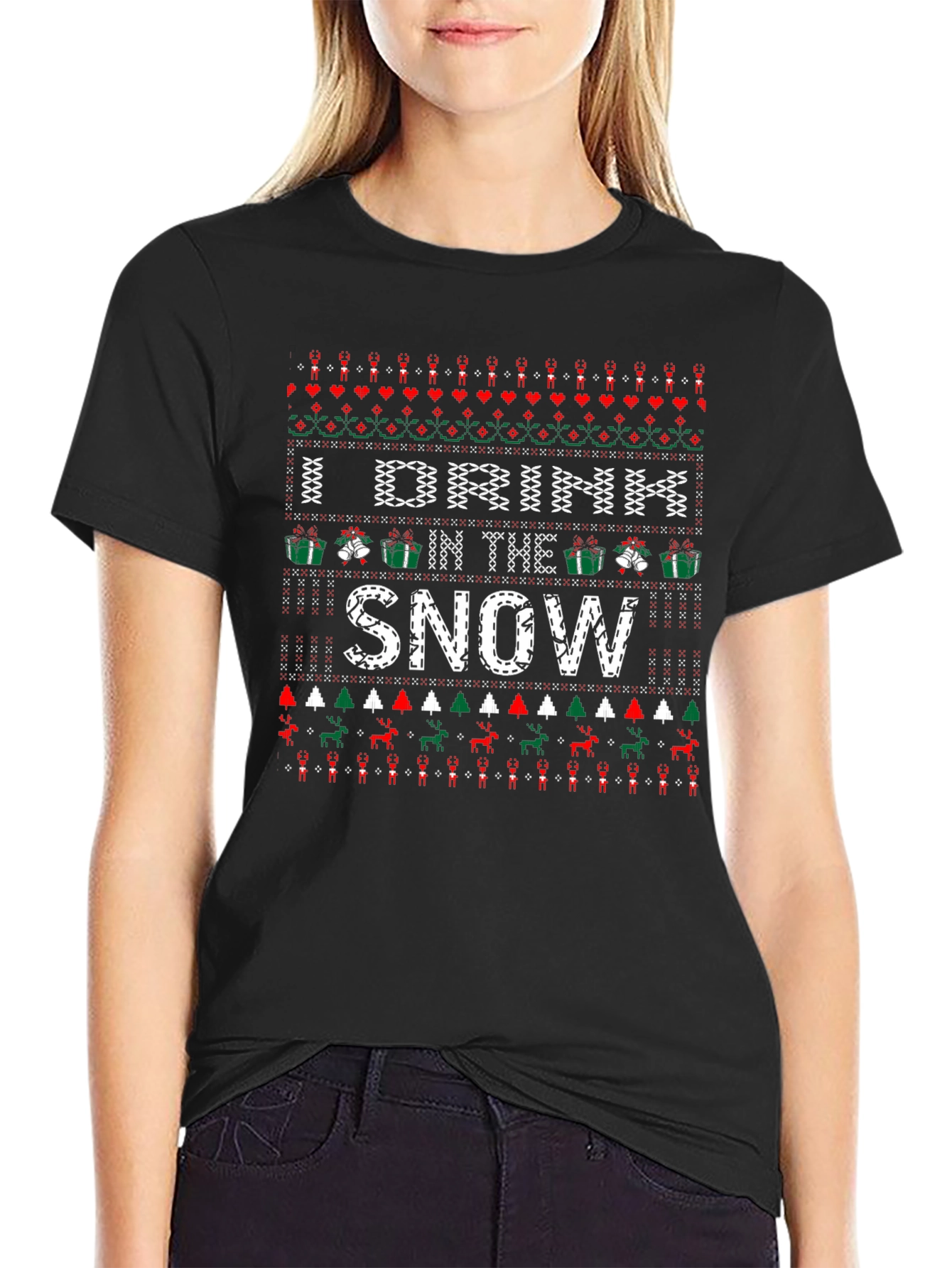 I Drink In The Snow Christmas Graphic Tee