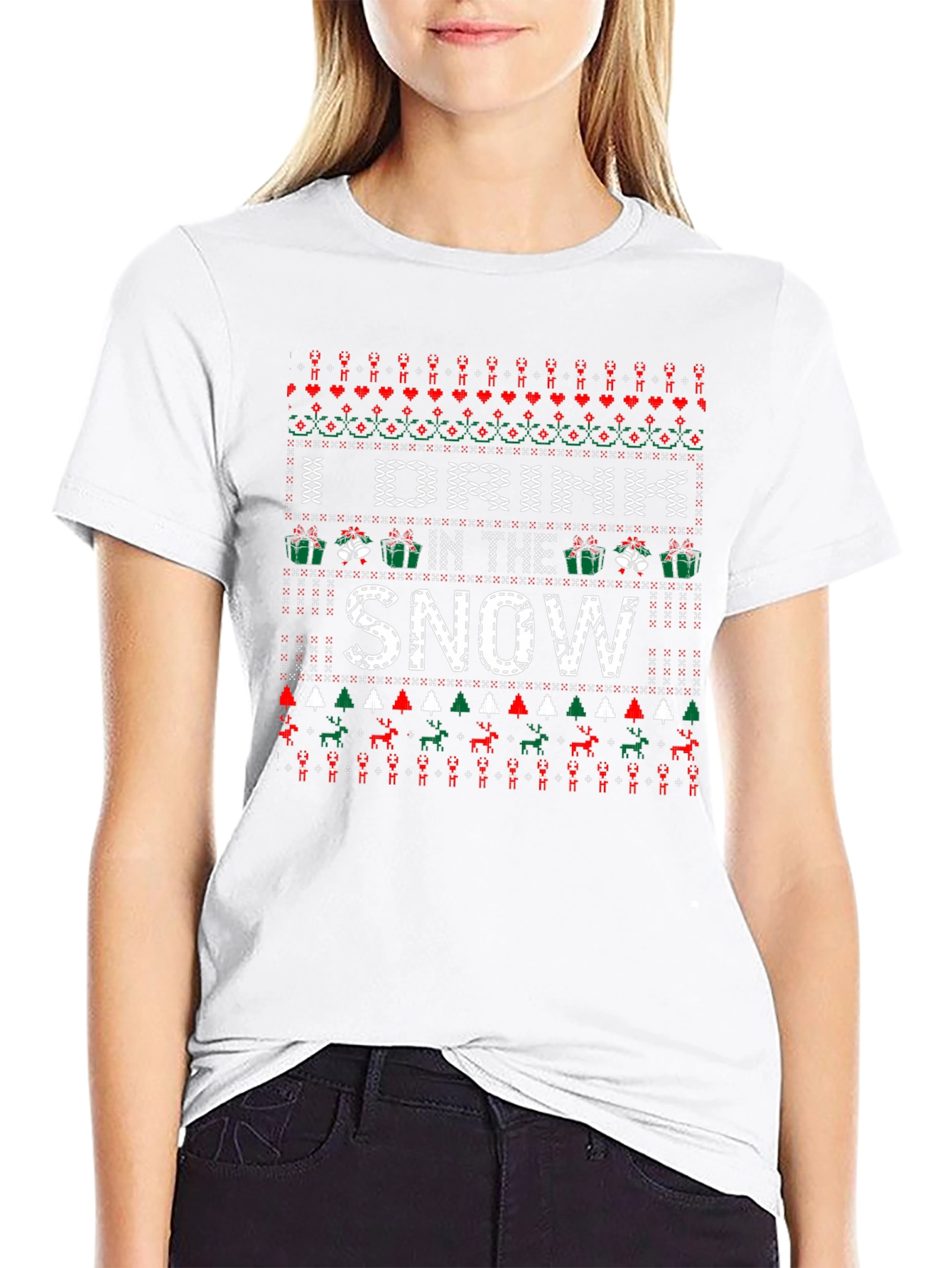 I Drink In The Snow Christmas Graphic Tee