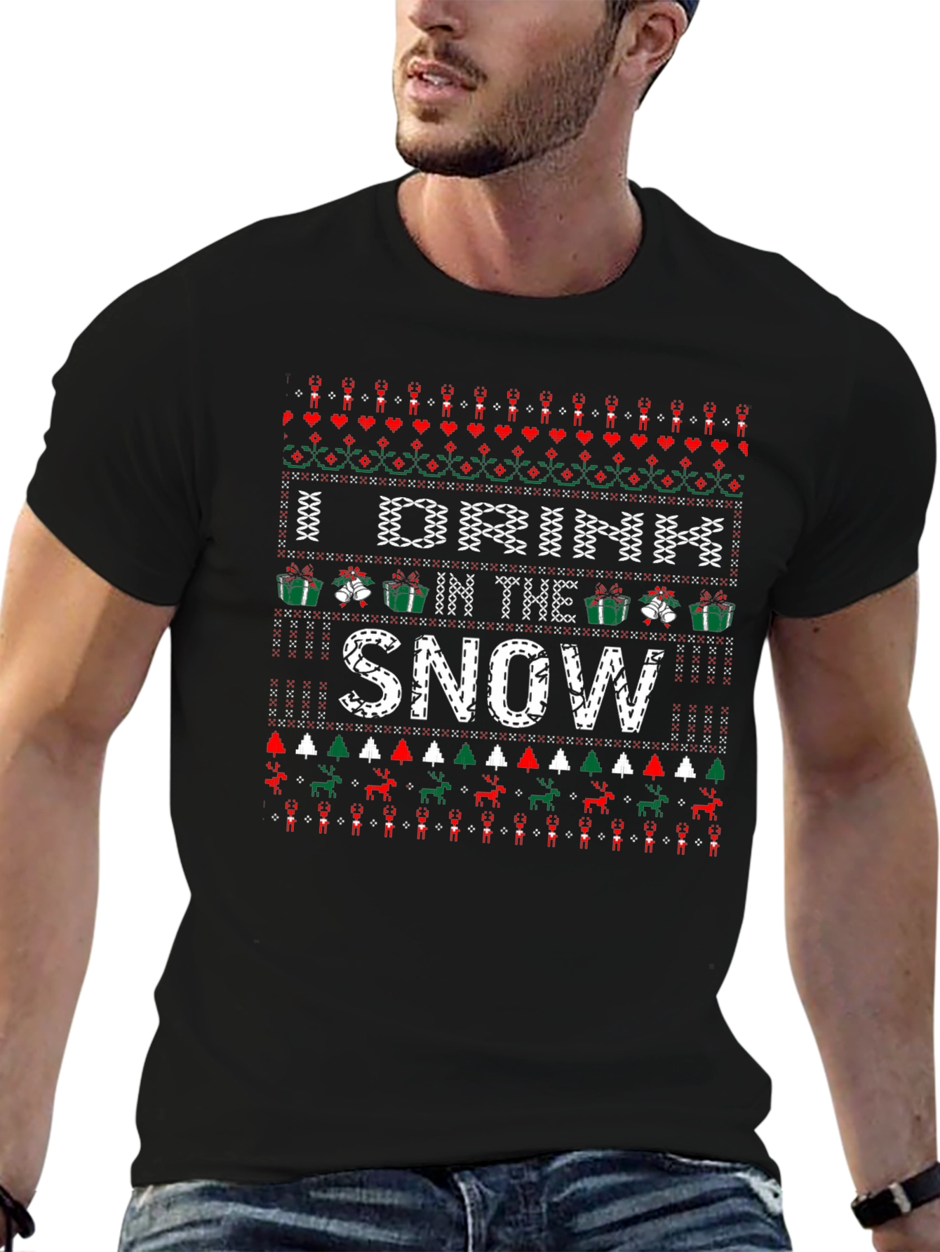 I Drink In The Snow Christmas Graphic Tee