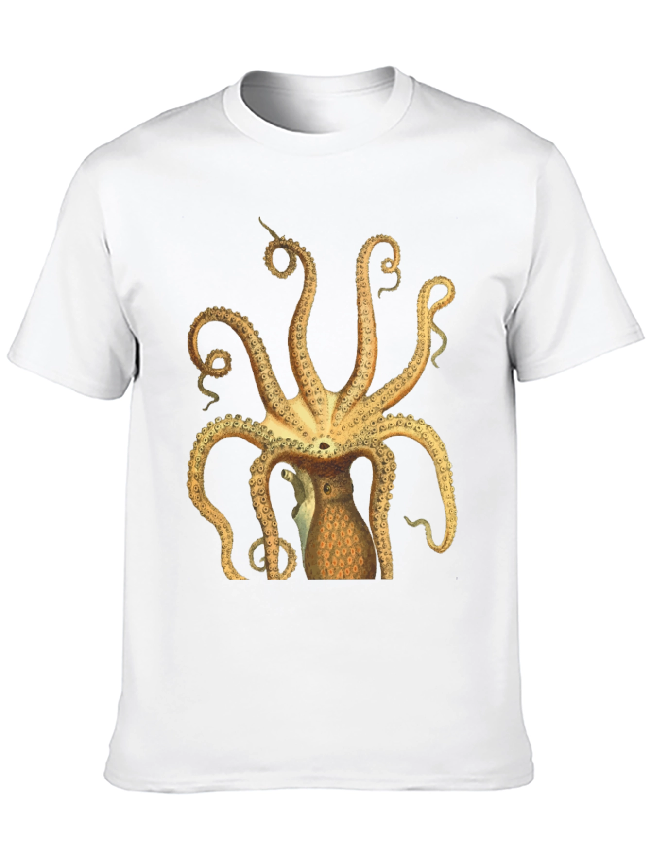 Octopus Graphic Tee - Black Cotton T-Shirt