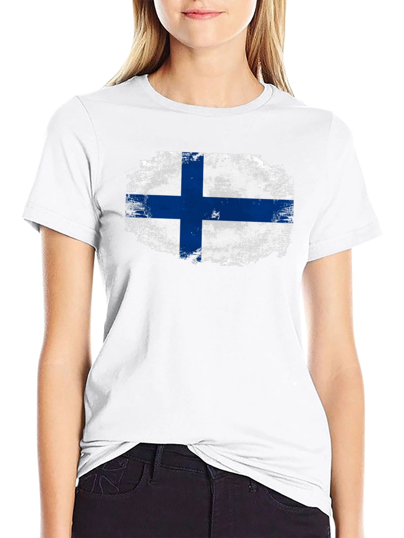 Finland Flag Grunge T-Shirt