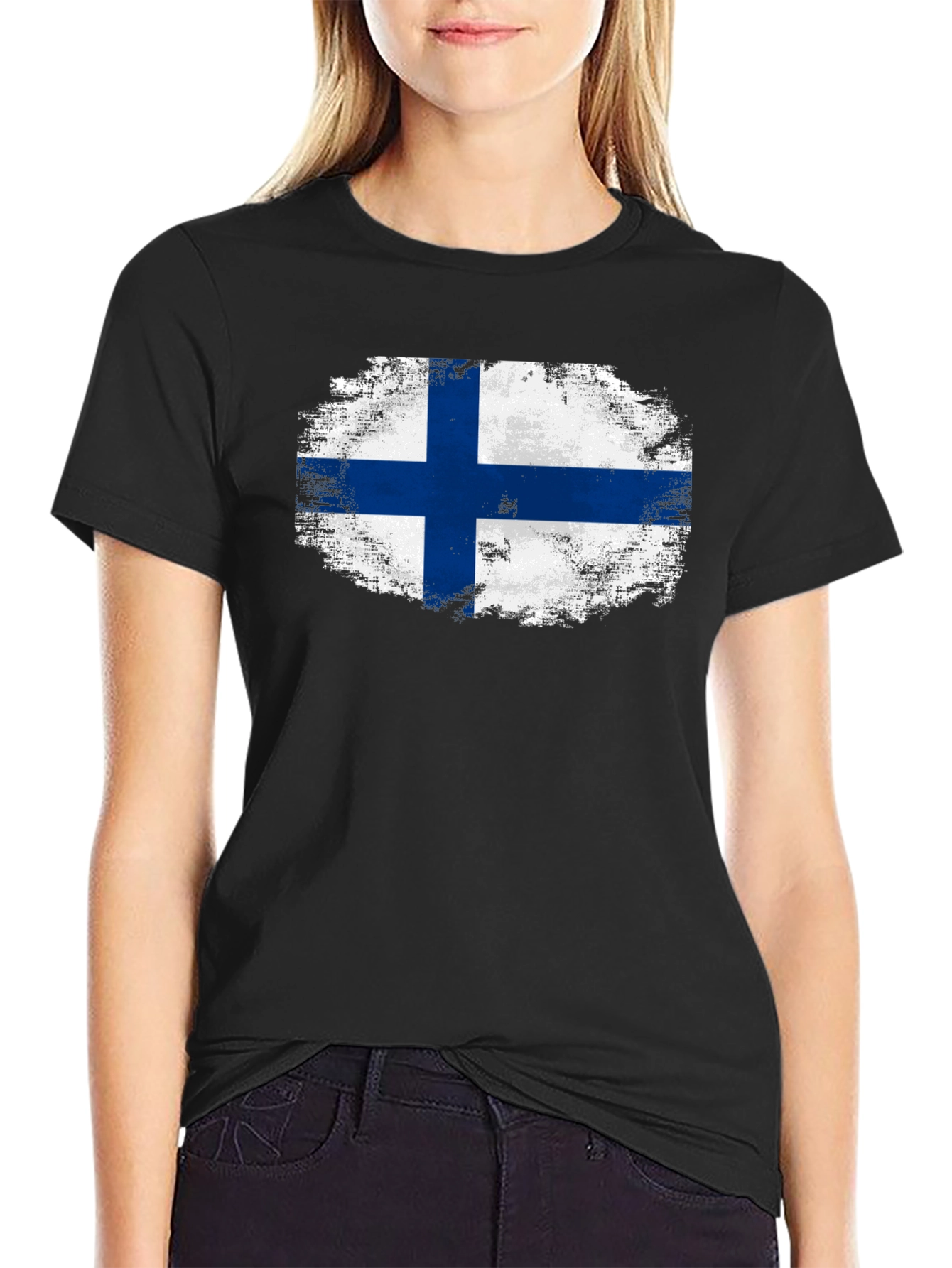 Finland Flag Grunge T-Shirt