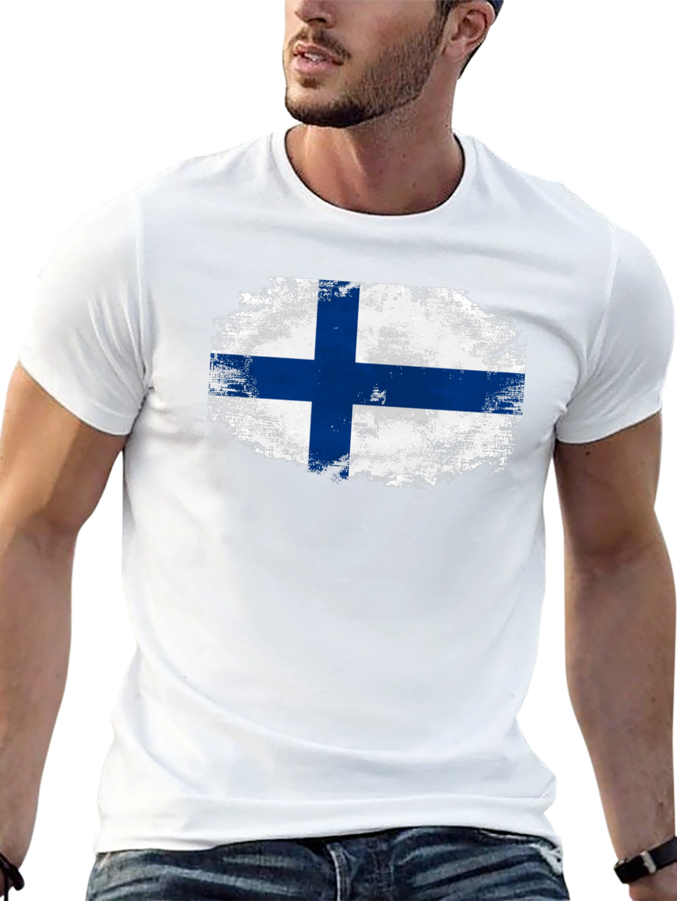 Finland Flag Grunge T-Shirt