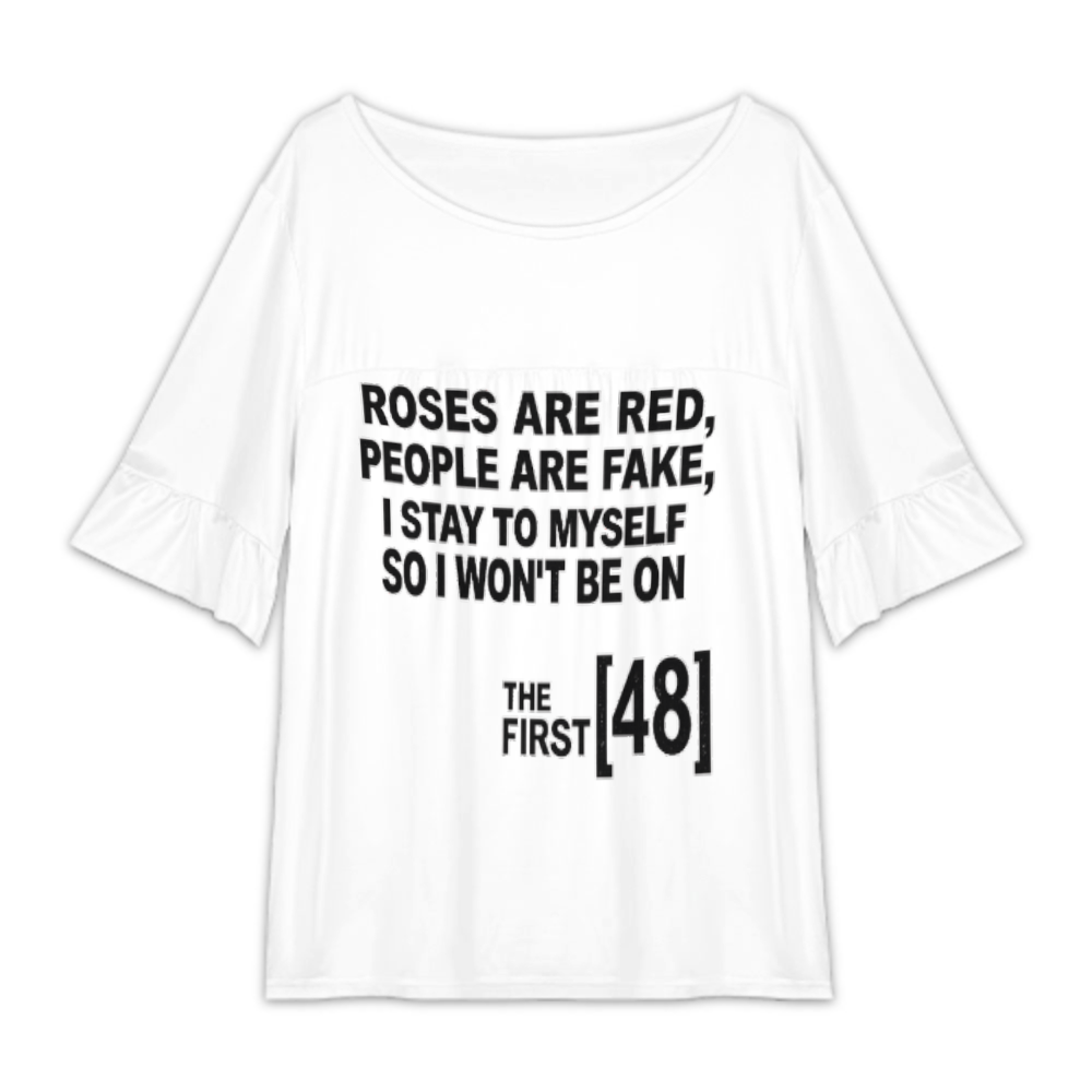 Funny Introvert Quote Graphic Tee, Roses Are Red People Are Fake Shirt, Sarcastic Humor T-Shirt, Social Anxiety Meme Top, Trendy Statement Tee for Women(z658)