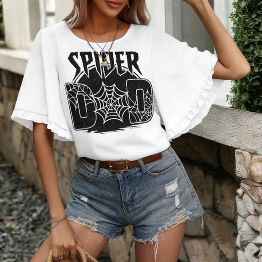 Spider Dad Graphic Tee, Funny Superhero Inspired Father Shirt, Retro Comic Style Dad Top, Casual Oversized Men’s and Women’s T-Shirt(z628)
