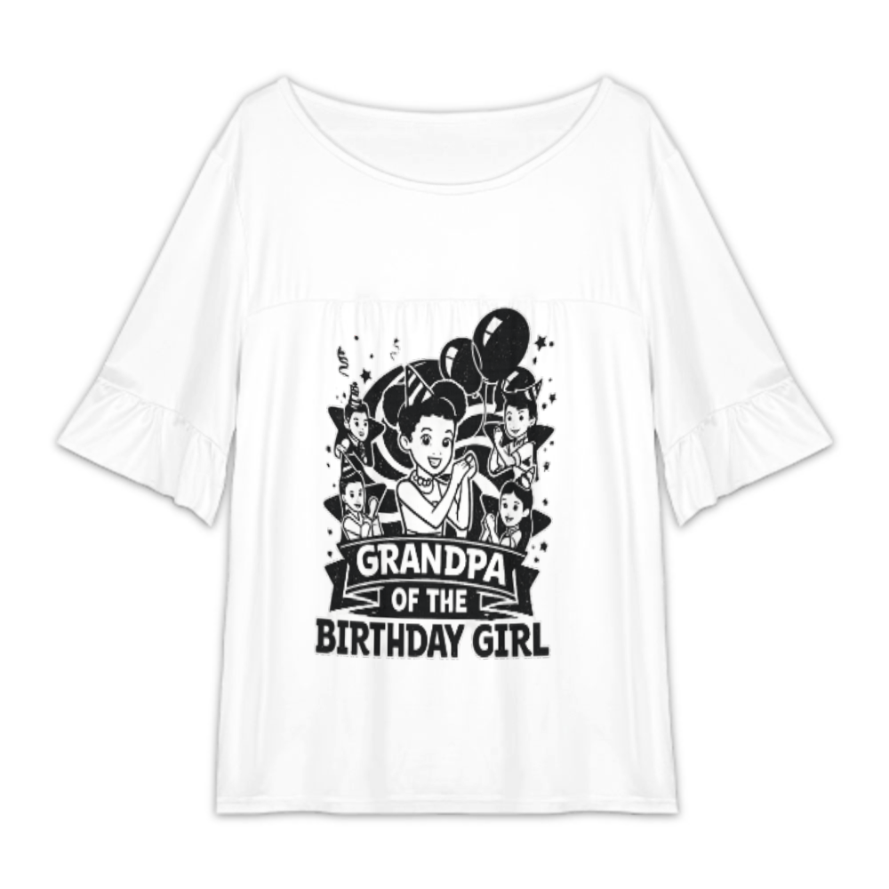 Grandpa of the Birthday Girl Graphic Tee, Family Birthday Party Shirt, Cute Celebration T-Shirt, Grandpa Matching Birthday Outfit, Fun Family Event Gift Tee(z655)
