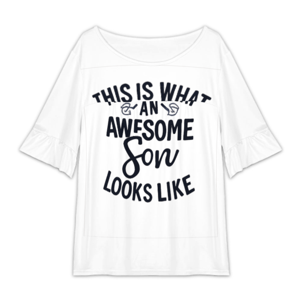 Awesome Son Graphic Tee, Funny Family Quote Shirt, Trendy Typography T-Shirt, Casual Statement Tee, Gift for Sons and Family Lovers(z632)