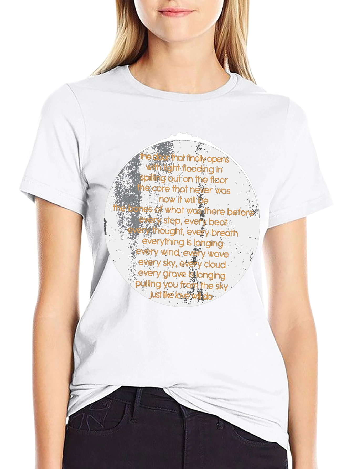 Poetic Moon T-Shirt - Sky Longing Design