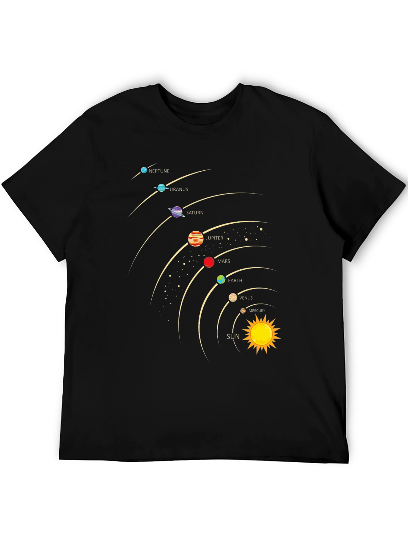 Solar System Planets Graphic T-Shirt