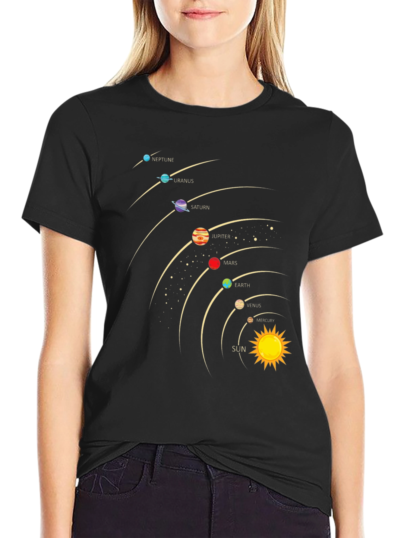 Solar System Planets Graphic T-Shirt