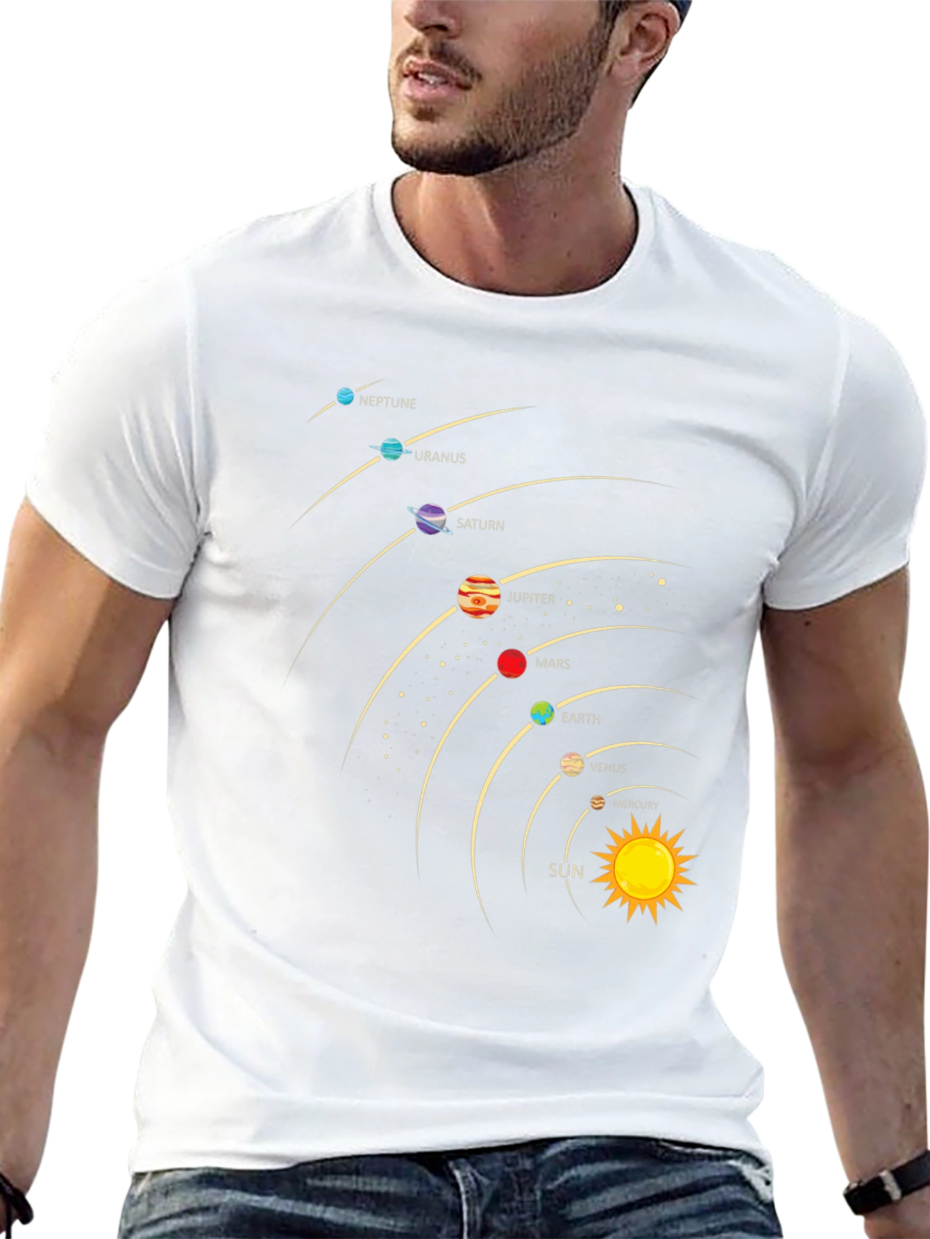 Solar System Planets Graphic T-Shirt