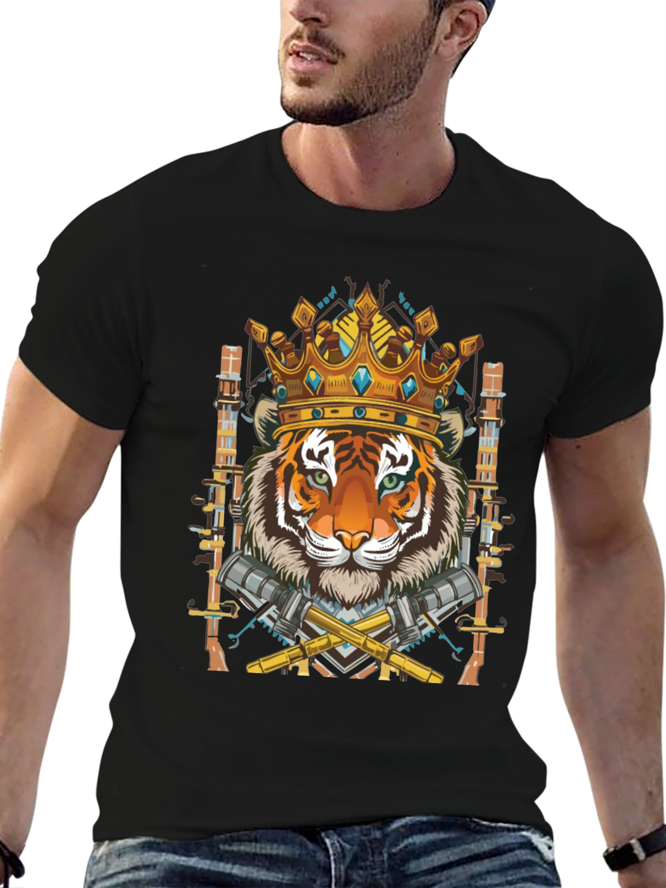 Tiger King Graphic Tee - Mens Black T-Shirt