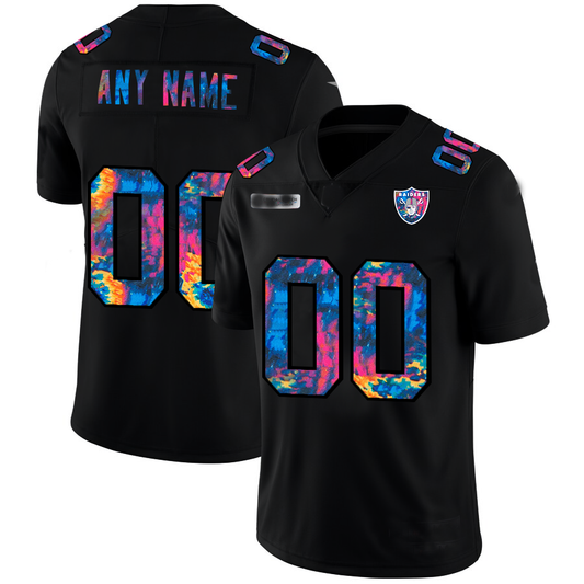 Custom1 Las Vegas Raiders Multi-Color Black 2020 Crucial Catch Vapor Untouchable Limited Jerseys Stitched American Football Jerseys