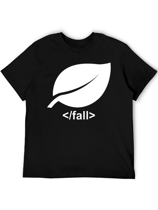 Fall Leaf Programmer T-Shirt - Stylish Coder Apparel