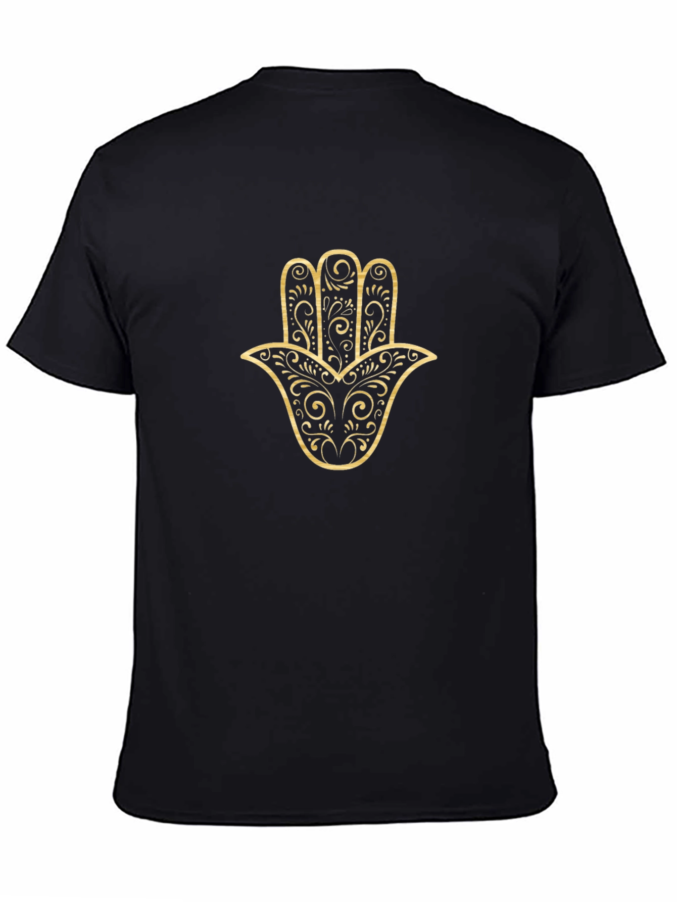 Hamsa Hand Graphic Tee - Stylish Black T-Shirt