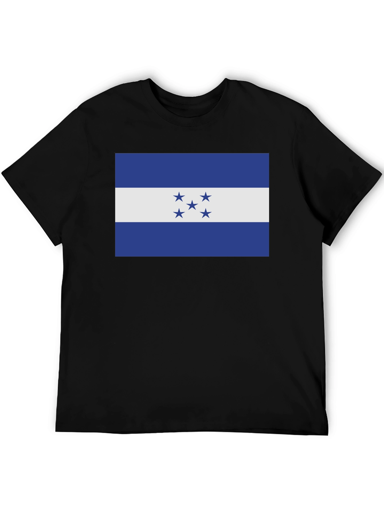 Honduras Flag T-Shirt - Black Cotton Tee